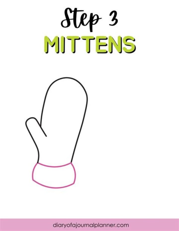 Christmas Mittens - Easy Drawing Guide For Beginners