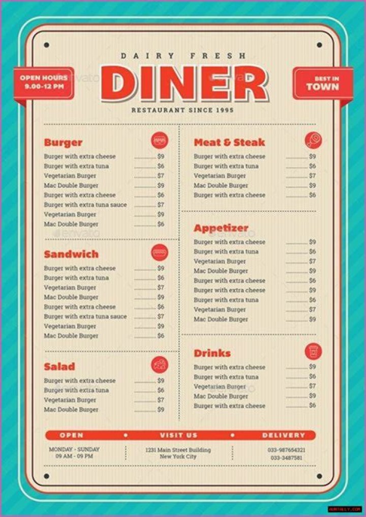 Unleash The Nostalgic Charm: Retro Menu Designs For A Timeless Experience